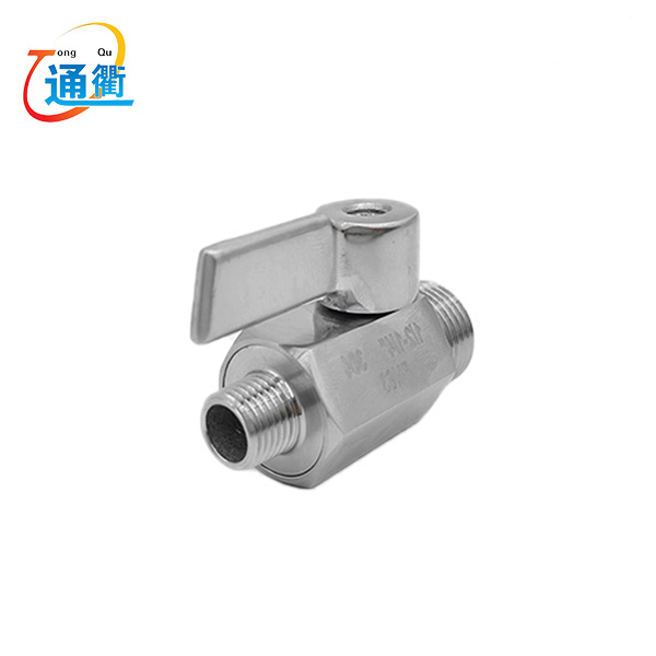 Mini Ball Valve Male Thread Stainless Steel Handle