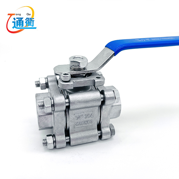 2000WOG 3PC Ball Valves With Mounting Pad 