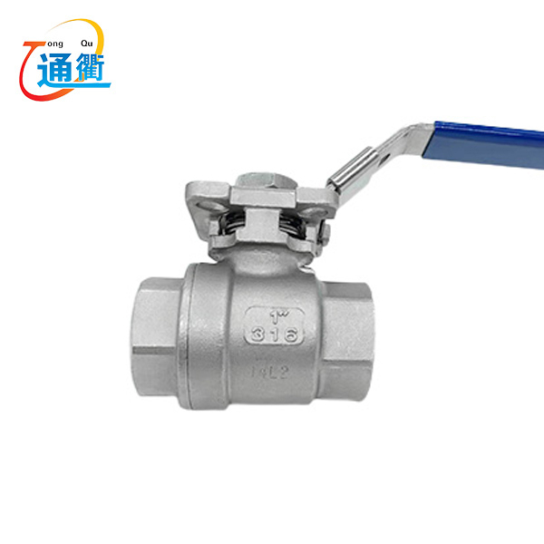 2PC Ball Valve with Mounting Pad Long Handle