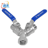 3 Way Y Splitter With Shut Off Valves