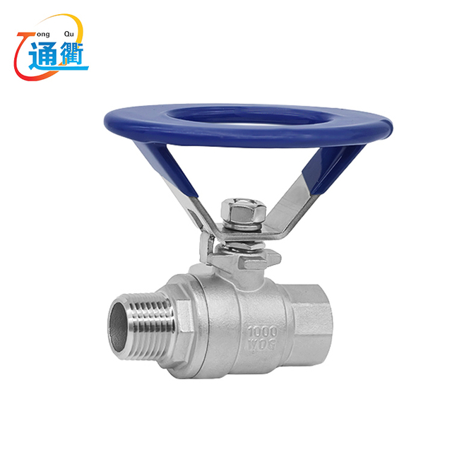 2PC Ball Valve Round Handle M&F